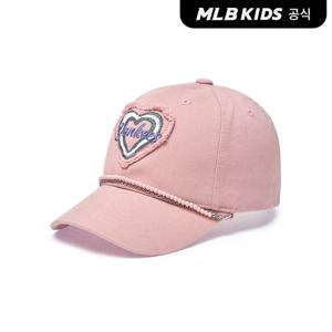 [MLB키즈 공식]25N 여아 체인 장식 워싱 볼캡 NY (Pink)7FCPH015N-50PKS