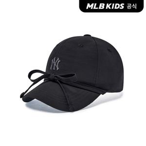 [MLB키즈 공식]25N 여아 고프코어 리본 볼캡 NY (Black)7FCPB085N-50BKS