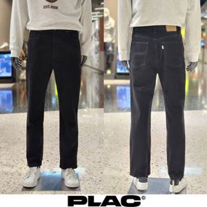 [플랙진] PJTI5SZM131 남성 ELASTIC STRAIGHT JEANS BLACK ONE WASHED 데님 팬츠