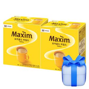 맥심 모카골드 마일드 커피믹스 50Tx2개 총 100T+머그컵증정