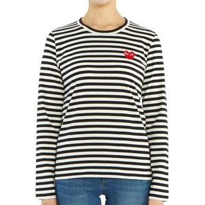 꼼데가르송 레드와펜 스트라이프 여성 긴팔티셔츠 AZ T163 051 1