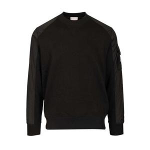 25 FW 몽클레어 패널 로고 패치 스웨트셔츠 블랙 K20918G0004989A8F