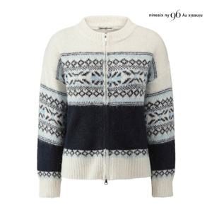 나인식스뉴욕  보헤미안 패턴 집업 니트 가디건 (NPAKG013M0)