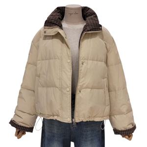 [에이지도르]투웨이 체크 숏 패딩 (ALFIWIJ106L)