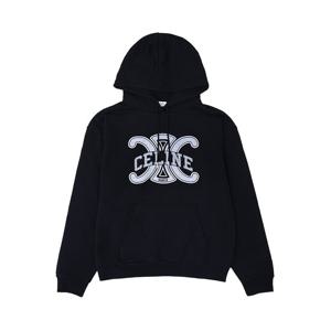 셀린느 코튼 플리스 루즈 후드티 블랙 RY0JH670Q 38AW