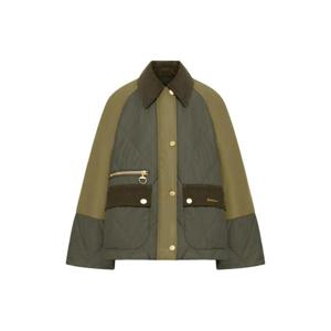 바버 밀비 컬러 블록 퀼팅 재킷 LQU1840OL71