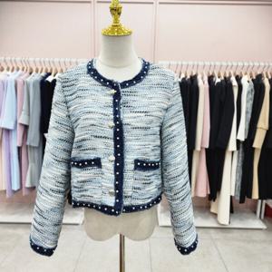 [샤틴]진주,데님 라인배색 트위드쟈켓S244K153A20_JK