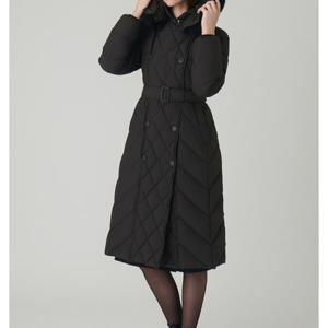 [샤틴]폭스후드넥 탈,착 구스다운 롱패딩S244M854A_JK