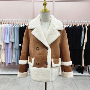 [샤틴]라인배색 양모 무스탕쟈켓 S244K151A08_JK