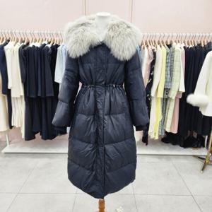 [샤틴]폭스퍼 빅카라 덕다운 스트링 롱 패딩S244C801A_JK