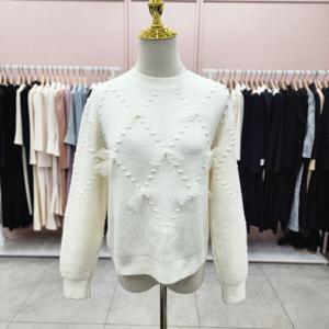 [샤틴]엠보 망사리본장식 포인트 니트S244K959A03_JK