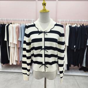 [샤틴]물결카라 리본장식 니트S244K973A03_JK