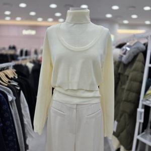 [샤틴]양모 민소매 폴라 레이어드 니트S244H970A03_JK