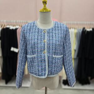 [샤틴]라인배색 멀티 트위드 숏 쟈켓S251K181A20_JK