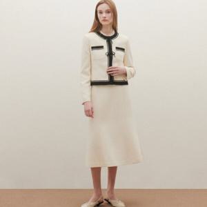 [샤틴]리본장식 슬림 트위드쟈켓,스커트 셋업S251M101_JK