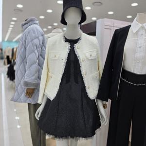 [샤틴]파일라인배색 양모 트위드 슬림쟈켓S251C172A03_JK