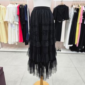 [샤틴]도트패턴 밴딩 샤 스커트S253C301A_JK