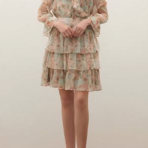 [샤틴]플라워프린팅 티어드 쉬폰스커트S253B357A60