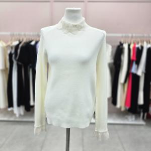 [샤틴]레이스하이넥 긴팔 골지니트S253C901A03