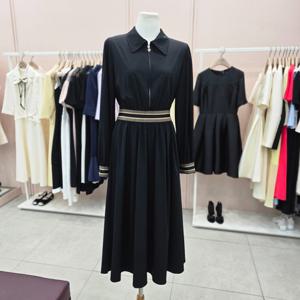 [샤틴]배색밴딩 집업 원피스S253K661A