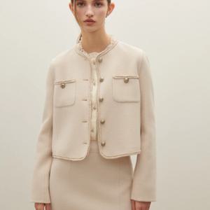 [샤틴]트리밍 라인배색 슬림 모 쟈켓S254B130A03