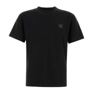 스톤아일랜드 블랙 코튼 크루넥 반팔 티셔츠 210003411 V0029