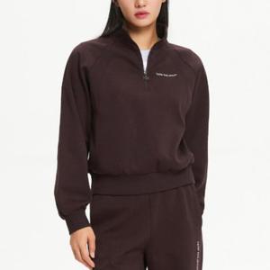 뉴발란스긴팔티 DQJ NBNCE4W832-22 여성 시그니처 넌기모 반집업 맨투맨(SEMI OVER FIT)