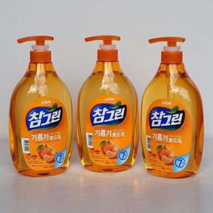 라이온 참그린 천혜향 뽀드득 1kg 965ml 용기형 3개 사용이편리한 깔끔하고편리 알뜰한 놀라운세정 강한세척 청결하게 청정설거지 우수한세척력