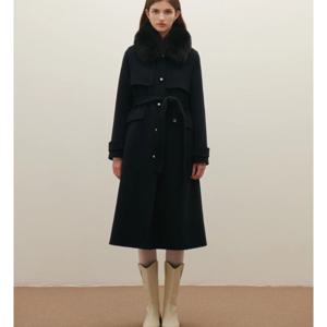 [샤틴]폭스퍼 탈착 핸드메이드 모 코트 S254B731A26