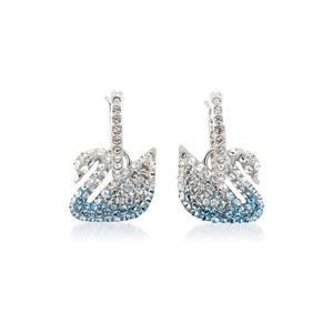 스와로브스키 5512577 ICONIC SWAN 블루 로듐 귀걸이