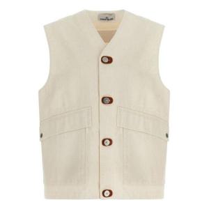 25 FW 스톤 아일랜드 로고 패치 버튼업 베스트 K2S15G100012S00T1