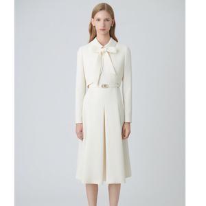 [샤틴]리본 타이 플레어 원피스/S244S602A