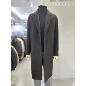 바쏘옴므 세이브존03 남자 겨울 블랙 울 구스 라이너 핸드메이드 싱글 롱 코트 WSAFY4CJ10A