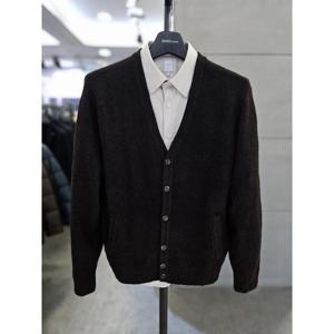 바쏘옴므 세이브존03 바쏘옴므 남자 가을 겨울 브라운 니트 세미오버핏 보카시 가디건 WSAFZ3WA12A