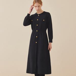 [매긴]골드 버튼 니트 원피스_PBMF5W1OP3061