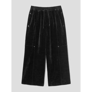 (355Y21LY15) [에잇세컨즈] 벨벳라이크 밴딩 와이드 팬츠  블랙