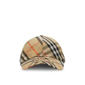 버버리 체크 패턴 베이스볼 캡 모자 8105282