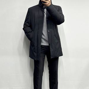 [바쏘옴므]천연밍크배색 구스다운 정장 패딩 코트 WSZ4-UA55-ABK