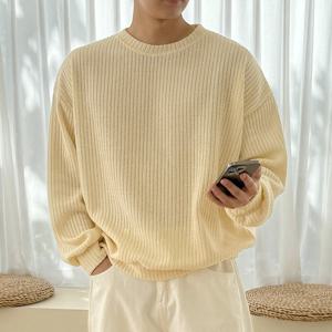 [탑보이][탑보이] 오버핏 히트 니트 맨투맨 티셔츠 (DVN033)