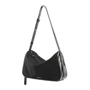 몽삭 클로이 Nylon 숄더백 라지 블랙 AP15-2505-BN