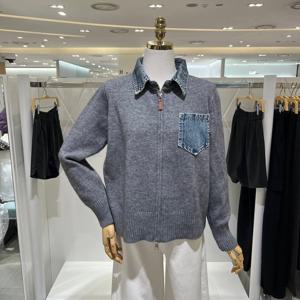 [밸리걸] 데님 포켓 니트 가디건 803700