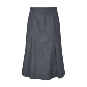 질스튜어트 뉴욕 여성 25FW 차콜그레이 절개장식 울캐시미어혼방 플레어스커트 JSSK5D460CG