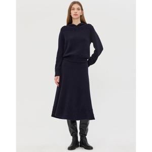 질스튜어트 뉴욕 여성 25FW 네이비 패턴 울혼방 니트스커트 JSSK5D370N2