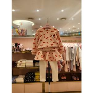 프렌치캣5 여아세트 핑크앵두기모맨투맨 치랭스 (Q56DDT170DDP110)