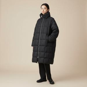 옌키옌키 PYRAMIDE LEON BLACK 피라미드 레온 블랙 롱 여성 패딩