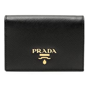 프라다 사피아노 메탈 반지갑 블랙 1MV021 QWA F0002