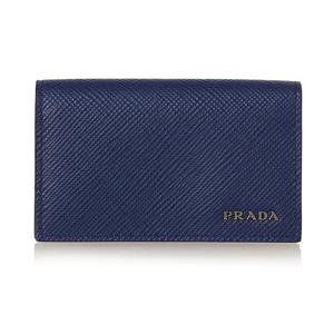 프라다 카드 명함지갑 사피아노 뀌르 네이비 2MC122