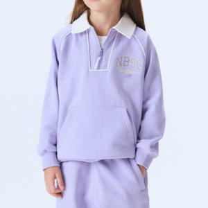 뉴발란스키즈긴팔티 RQJ NK9CE3103U-88 ESSENTIAL 카라 배색 반집업 스