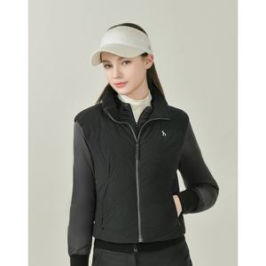 헤지스 골프 여성 25FW 블랙 여성 스웨이드 3 IN 1 다운 점퍼 HWJU5D751BK