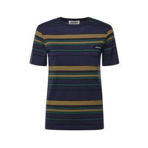 미우미우 반팔 티셔츠 MJNA09 18ZVF0V9D Blue Bottle